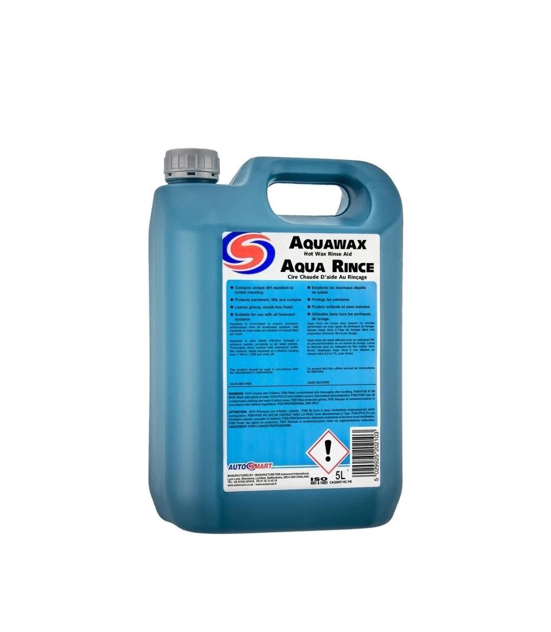 AUTOSMART AQUA WAX HOT WASH RINSE Gloss Hydrophobic Car Shine Aquacoat 5L